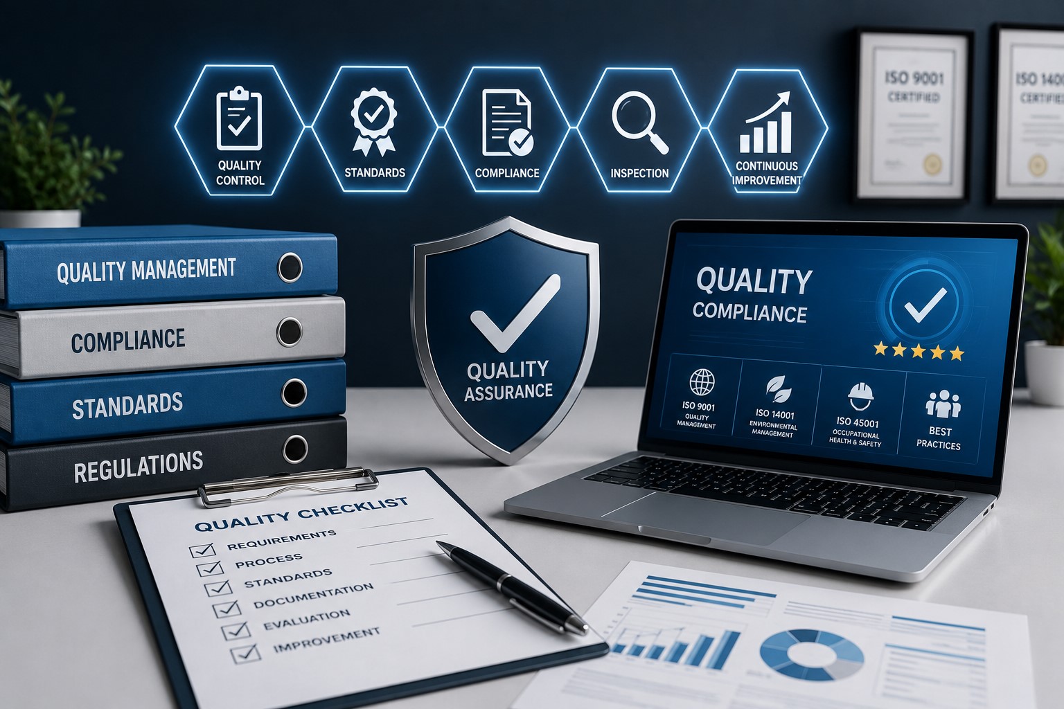 Quality control checklist and certification documents